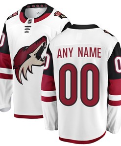 Arizona Coyotes Fanatics Branded Away Breakaway Custom Jersey White Custom Jerseys Nhl - Robokeg