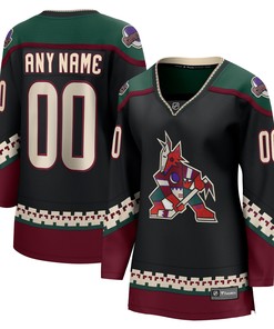 Arizona Coyotes Fanatics Branded Womens 2021/22 Home Breakaway Custom Jersey - Black Custom Jerseys Nhl - Robokeg
