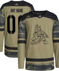 Arizona Coyotes Military Appreciation Team Custom Practice Jersey - Camo - Robokeg