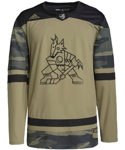 Arizona Coyotes Military Appreciation Team Practice Men Jersey - Camo - Robokeg