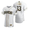 Arizona Diamondbacks #13 Nick Ahmed Mlb Golden Brandedition White Jersey Gift For Diamondbacks Fans - Robokeg
