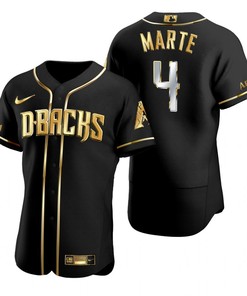 Arizona Diamondbacks #4 Christian Walker Mlb Golden Brandedition Black Jersey Gift For Diamondbacks Fans - Robokeg