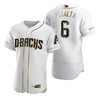 Arizona Diamondbacks #6 David Peralta Mlb Golden Brandedition White Jersey Gift For Diamondbacks Fans - Robokeg