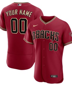 Arizona Diamondbacks Alternate Authentic Custom Jersey - Crimson Custom Jerseys Mlb - Robokeg