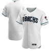 Arizona Diamondbacks Alternate Authentic Team Jersey - White/teal Mlb - Robokeg