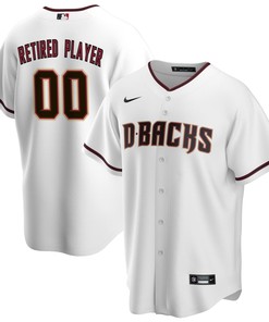 Arizona Diamondbacks Home Pick-a-player Retired Roster Replica Jersey - White Custom Jerseys Mlb - Robokeg