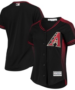 Arizona Diamondbacks Majestic Womens Alternate Official Team Jersey - Black Mlb - Robokeg