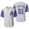 Arizona Diamondbacks Randy Johnson 51 2020 Mlb White Purple Jersey Inspired Baseball Jersey - Robokeg