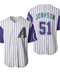 Arizona Diamondbacks Randy Johnson 51 2020 Mlb White Purple Jersey Inspired Baseball Jersey - Robokeg