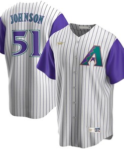 Arizona Diamondbacks Randy Johnson #51 2020 Mlb White Purple Jersey - Robokeg