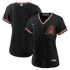 Arizona Diamondbacks Womens Alternate Replica Team Jersey - Black Mlb - Robokeg