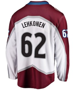 Artturi Lehkonen 62 Colorado Avalanche Stanley Cup 2023 Playoffs Patch Away Breakaway Men Jersey - White - Robokeg