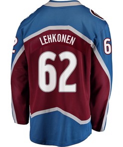 Artturi Lehkonen 62 Colorado Avalanche Stanley Cup 2023 Playoffs Patch Home Breakaway Men Jersey - Burgundy - Robokeg