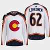 Artturi Lehkonen 62 Reverse Retro 2.0 2022 Colorado Avalanche White Jersey Primegreen - Robokeg