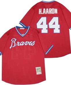 Atlanta Brave Hank Aaron #44 2020 Mlb Red Jersey - Robokeg