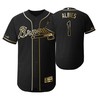 Atlanta Braves #1 Ozzie Albies Mlb 2019 Golden Brandedition Black Jersey Gift For Braves Fans - Robokeg
