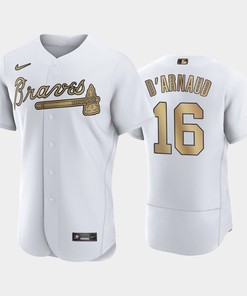 Atlanta Braves 16 Jersey, Travis d'Arnaud 2022-23 All-Star Game White Jersey - Robokeg