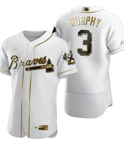 Atlanta Braves #3 Dale Murphy Mlb Golden Brandedition White Jersey Gift For Braves Fans - Robokeg