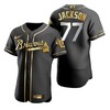 Atlanta Braves #77 Luke Jackson Mlb Golden Brandedition Black Jersey Gift For Braves Fans - Robokeg