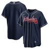 Atlanta Braves Alternate Replica Team Jersey Navy Mlb - Robokeg