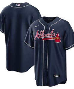 Atlanta Braves Alternate Replica Team Jersey - Navy Mlb - Robokeg