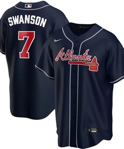Atlanta Braves Dansby Swanson #7 2020 Mlb Black Jersey - Robokeg