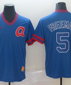Atlanta Braves Freddie Freeman #5 2020 Mlb Blue Jersey - Robokeg