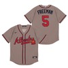 Atlanta Braves Freddie Freeman #5 2020 Mlb Grey Jersey - Robokeg