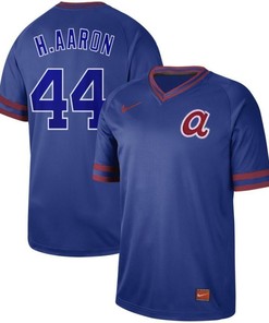 Atlanta Braves Hank Aaron #44 2020 Mlb Blue Jersey - Robokeg