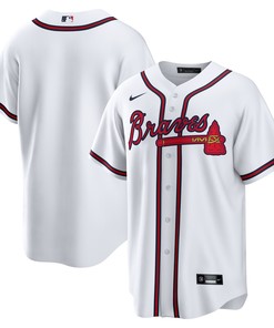 Atlanta Braves Home Blank Replica Jersey - White Mlb - Robokeg