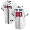 Atlanta Braves Home Replica Custom Jersey - White Custom Jerseys Mlb - Robokeg