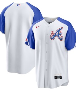 Atlanta Braves Jersey 2023 City Connect Men Jersey - White - Robokeg