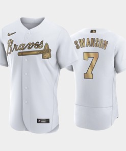Atlanta Braves Jersey, 7 Dansby Swanson 2022-23 All-Star Game White Jersey - Robokeg