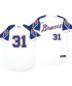 Atlanta Braves Jersey, Austin Riley 27 Cooperstown White Throwback Home Jersey - Robokeg