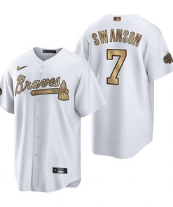 Atlanta Braves Jersey, Dansby Swanson White 2022-23 All-Star Game Jersey - Robokeg