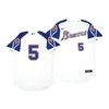 Atlanta Braves Jersey, Freddie Freeman 5 Cooperstown White Throwback Home Jersey - Robokeg