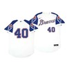 Atlanta Braves Jersey, Mike Soroka 40 Cooperstown White Throwback Home Jersey - Robokeg