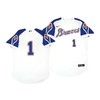 Atlanta Braves Jersey, Ozzie Albies 1 Cooperstown White Throwback Home Jersey - Robokeg