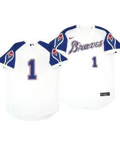 Atlanta Braves Jersey, Ozzie Albies 1 Cooperstown White Throwback Home Jersey - Robokeg