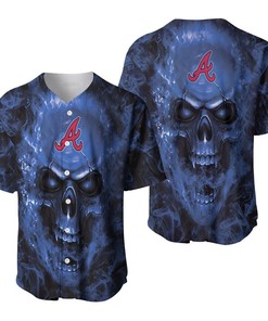 Atlanta Braves Mlb Fan Skull Baseball Jersey - Robokeg