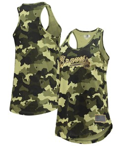 Atlanta Braves New Era Womens 2022 Mlb Armed Forces Day Camo Racerback Tank Top - Green - Robokeg