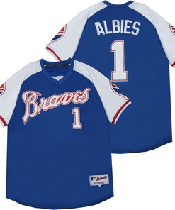 Atlanta Braves Ozzie Albies #1 2020 Mlb Navy Blue Jersey - Robokeg