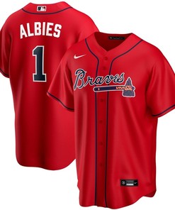 Atlanta Braves Ozzie Albies #1 2020 Mlb Red Jersey - Robokeg
