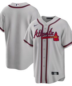 Atlanta Braves Road Replica Team Jersey - Gray Mlb - Robokeg
