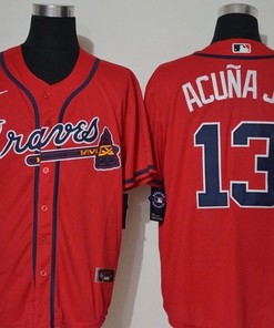 Atlanta Braves Ronald Acuna Jr #13 2020 Mlb Red Jersey - Robokeg