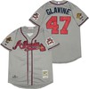 Atlanta Braves Tom Glavine #47 2020 Mlb Grey Jersey - Robokeg