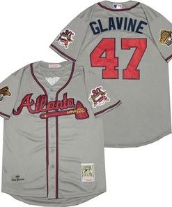 Atlanta Braves Tom Glavine #47 2020 Mlb Grey Jersey - Robokeg