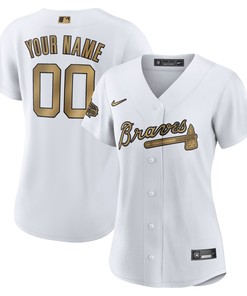Atlanta Braves Womens 2022 Mlb All-star Game Replica Custom Jersey - White Custom Jerseys Mlb - Robokeg