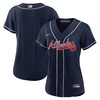 Atlanta Braves Womens Alternate Replica Team Jersey - Navy Mlb - Robokeg