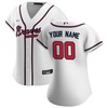 Atlanta Braves Womens Home Replica Custom Jersey - White Custom Jerseys Mlb - Robokeg